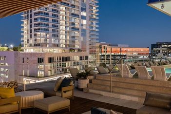 Hall Park Hotel Frisco Texas pool area 